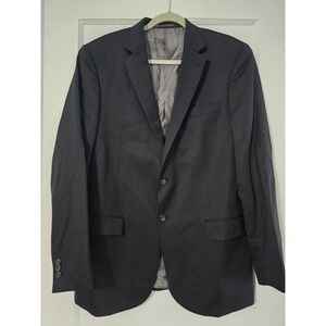 Hart Schaffner Marx Men's Black Solid Blazer Jacket Size 44L